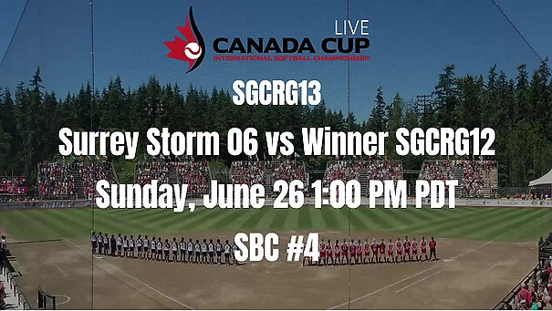 SGCRG13 - Surrey Storm 06 vs Winner SGCRG12